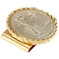 American Coin Treasures $20 St. Gaudens' Gold Piece Replica Gold Tone Coin Money Clip