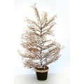 Good Tidings Potted Twig Wire Tree with Snow Brown Pot