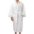 Leisureland Men's White Waffle Weave Spa Bathrobe