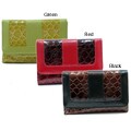 Dasein Faux Leather Embossed Snake Skin Tri-fold Wallet