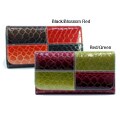 Dasein Faux Leather Embossed Snake Skin Checkbook Wallet