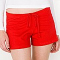 American Apparel Women's Red California Fleece Shorts