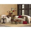 All Cotton 2-piece Ruffled Skirt Loveseat Slipcover