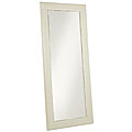 Delano White Leather Floor Mirror