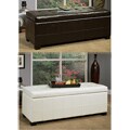 Manchester Bicast Tufted Leather Storage Ottoman