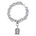 Sterling Silver 1/6ct TDW Black Diamond Birdcage Charm Bracelet