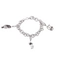 Silver 1/10ct TDW Black and White Diamond Bird Charm Bracelet (J, I2-I3)