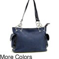 Dasein Faux Suede Chain Accent Shoulder Bag