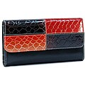 Vani Faux Leather Embossed Snake Skin Checkbook Wallet