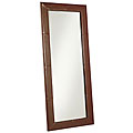 Delano Burgundy Leather Floor Mirror