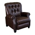 Charlotte Burgundy Leather Pushback Italian Recliner