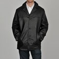 Knoles & Carter Men's Big & Tall Double Stitch Leather Car Coat