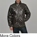 Knoles & Carter Men's Big & Tall Stand Strap Collar Bomber Jacket