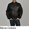 Knoles & Carter Men's Double Face Leather Bomber Jacket