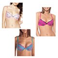 Biatta Women's Embroidered Mesh Demi-bra (Set of 3)
