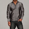 English Laundry by Scott Weiland Men's Black Floral Woven Button Front Shirt