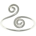 Elegant S-Curve Sterling Silver Adjustable Toe Ring