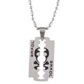 Stainless Steel 'Joker' Skull Razor Necklace