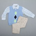 Good Lad Boy's Arglye Sweater/ Shirt and Pant Set
