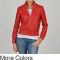 Knoles & Carter Women's Pintucked Bomber Jacket