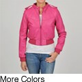 Knoles & Carter Women's Leather Bomber Jacket