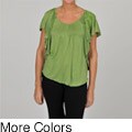 Simply Irresistible Women's Pleated Peasant Top