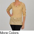 Simply Irresistible Women's Peasant Embroidered Tunic Top