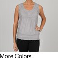 Simply Irresistible Women's Floral Embroidery Sleeveless Top