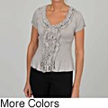 Simply Irresistible Women's Short Sleeve Smocked Waist Top