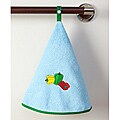 Light Blue Peppers Terry Cotton Circular Hand Towels (Set of 2)