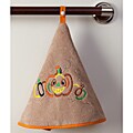 Abstract Pumpkin Terry Cotton Circular Hand Towels (Set of 2)