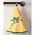 Dancing Frogs Terry Cotton Circular Hand Towels (Set of 2)