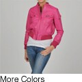 Knoles & Carter Women's Short Ax Leather Bomber Jacket