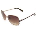 Coach Women's Brown Metal Sunglasses