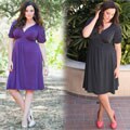 Kiyonna Women's Plus Size Short Sleeve Maggie Dress