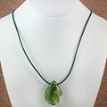 Freeform Green Baltic Amber Cord Necklace (Lithuania)