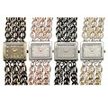 Geneva Platinum Women's Rectangular Face Link Watch