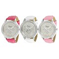 Geneva Platinum Women's Rhinestone Decorative Chronograph Watch