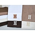 Egyptian Cotton 300 Thread Count Solid Block 'H' Monogram Sheet Set