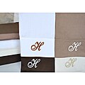 Egyptian Cotton 300 Thread Count Solid Script 'H' Monogram Sheet Set