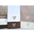 Egyptian Cotton 300 Thread Count Solid Script 'W' Monogram Sheet Set
