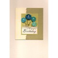 Set of 4 Field of Asters Happy Birthday Cards (Turkey)