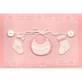Set of 4 Baby Pink Bibs Cards (Turkey)