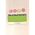 Set of 4 Potted Asters Friend Cards (Turkey)
