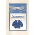 Set of 4 Baby Blue Sweater Cards (Turkey)