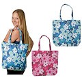 Flower Canvas Tote Bag with Zipper (China)