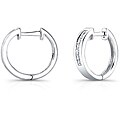 14k White Gold 1/2ct TDW Princess Diamond Hoop Earrings (H-I, I1)