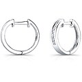 10k White Gold 1/4ct TDW Princess Diamond Hoop Earrings (H-I,I2-I3)