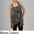 AnnaLee and Hope Women's Floral Printed Sheer Top