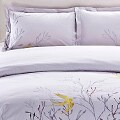Embroidered Swallow Queen-size 3-piece Duvet Cover Set